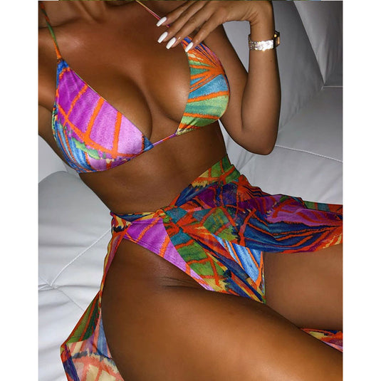 Translation missing: en.Swimsuit Sexy Sandy Three-Piece Bikini Amazon European And American Foreign Trade Swimwear Bikini