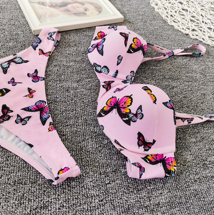 Translation missing: en.Bikini Sexy Butterfly Print Bikini High Quality Hard Bag Swimsuit Women