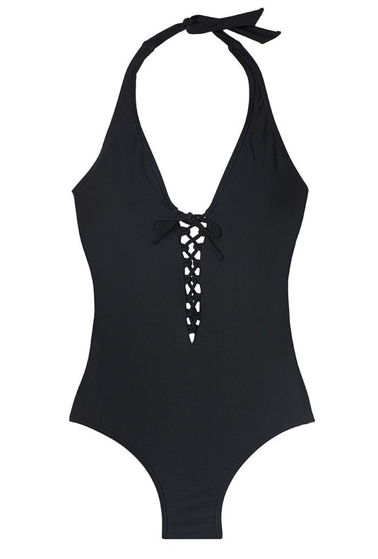 Translation missing: en.Beautiful Sexy Strappy Solid Color Plus Size One-piece Bikini Swimsuit