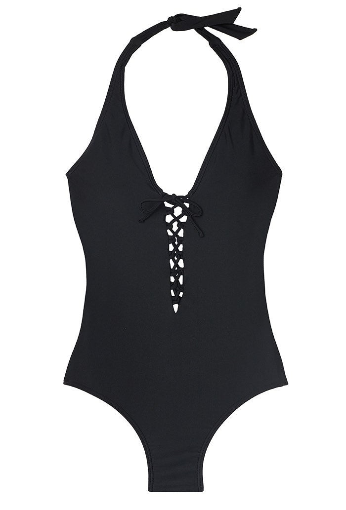 Translation missing: en.Beautiful Sexy Strappy Solid Color Plus Size One-piece Bikini Swimsuit