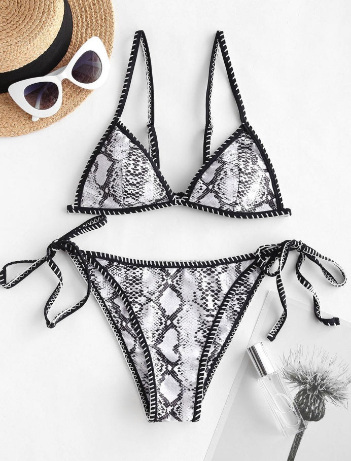 Pure Desire Triangle Women's Split Swimsuit Set
