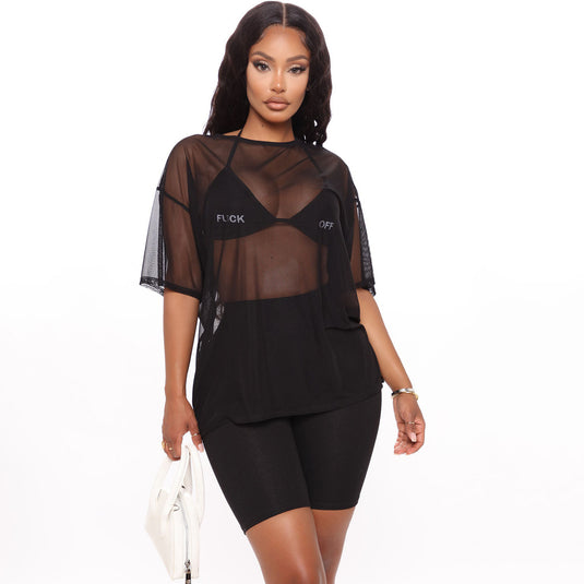 Translation missing: en.Loose And See-through Two-piece Set