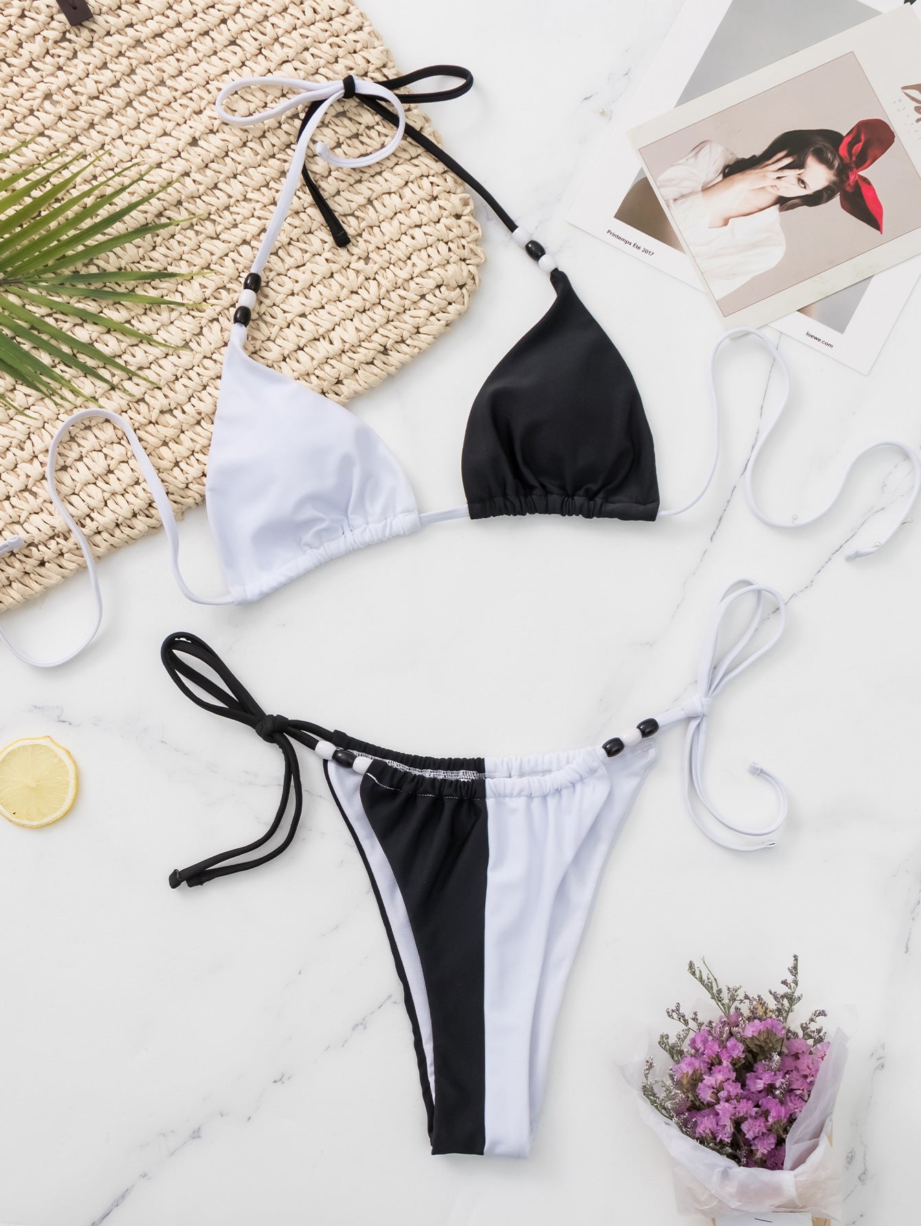 Lace-up Swimsuit Women's Sexy Swimsuit Triangle Cup Bikini