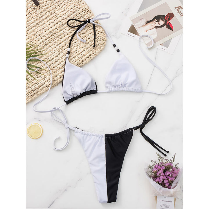 Translation missing: en.Lace-up Swimsuit Women's Sexy Swimsuit Triangle Cup Bikini