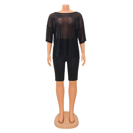 Translation missing: en.Loose And See-through Two-piece Set
