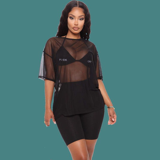 Translation missing: en.Loose And See-through Two-piece Set