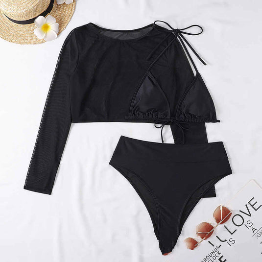 Translation missing: en.New Swimsuit Sexy Bikini High Waist Three-piece Set