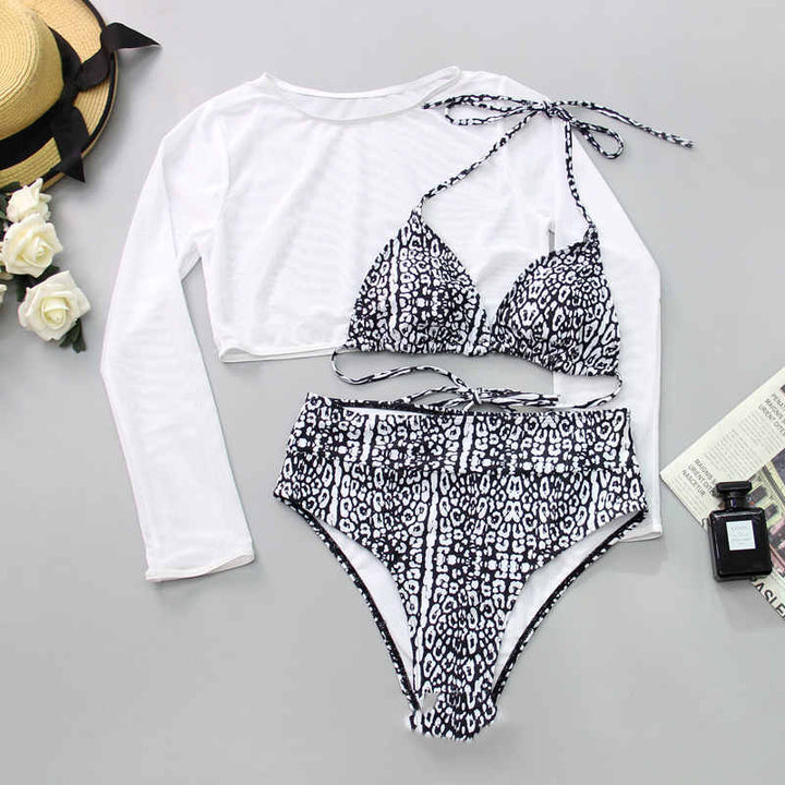 Translation missing: en.New Swimsuit Sexy Bikini High Waist Three-piece Set