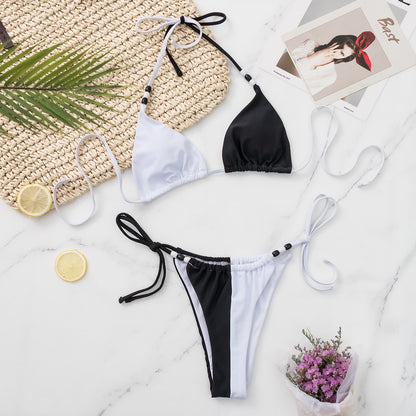 Lace-up Swimsuit Women's Sexy Swimsuit Triangle Cup Bikini