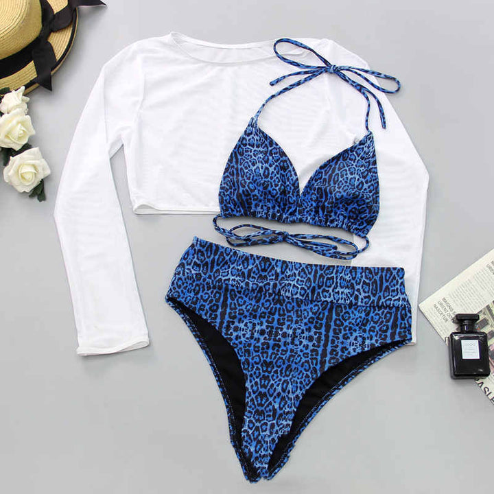 Translation missing: en.New Swimsuit Sexy Bikini High Waist Three-piece Set