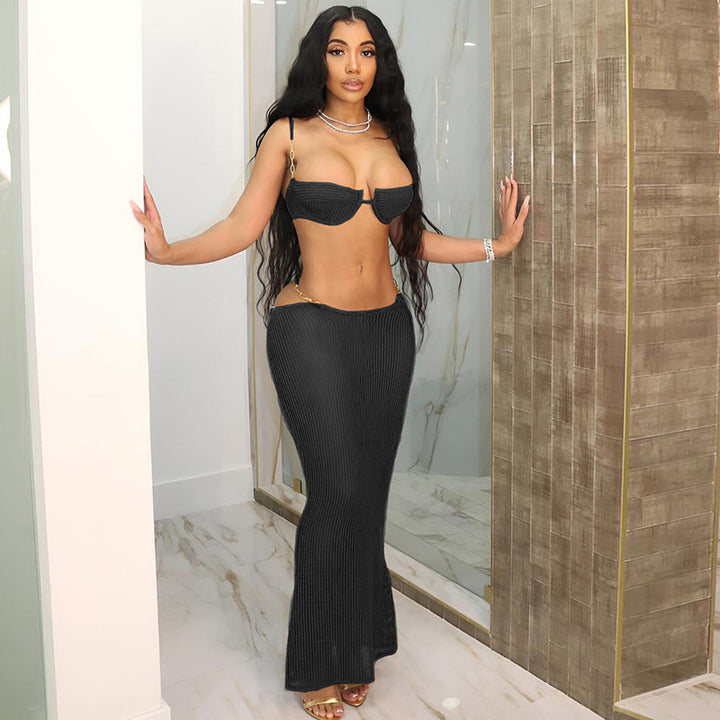 Translation missing: en.See-through Bikini Skirt Suit For Women