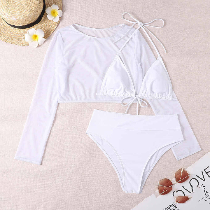 Translation missing: en.New Swimsuit Sexy Bikini High Waist Three-piece Set