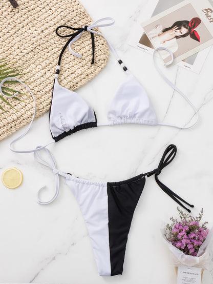 Lace-up Swimsuit Women's Sexy Swimsuit Triangle Cup Bikini